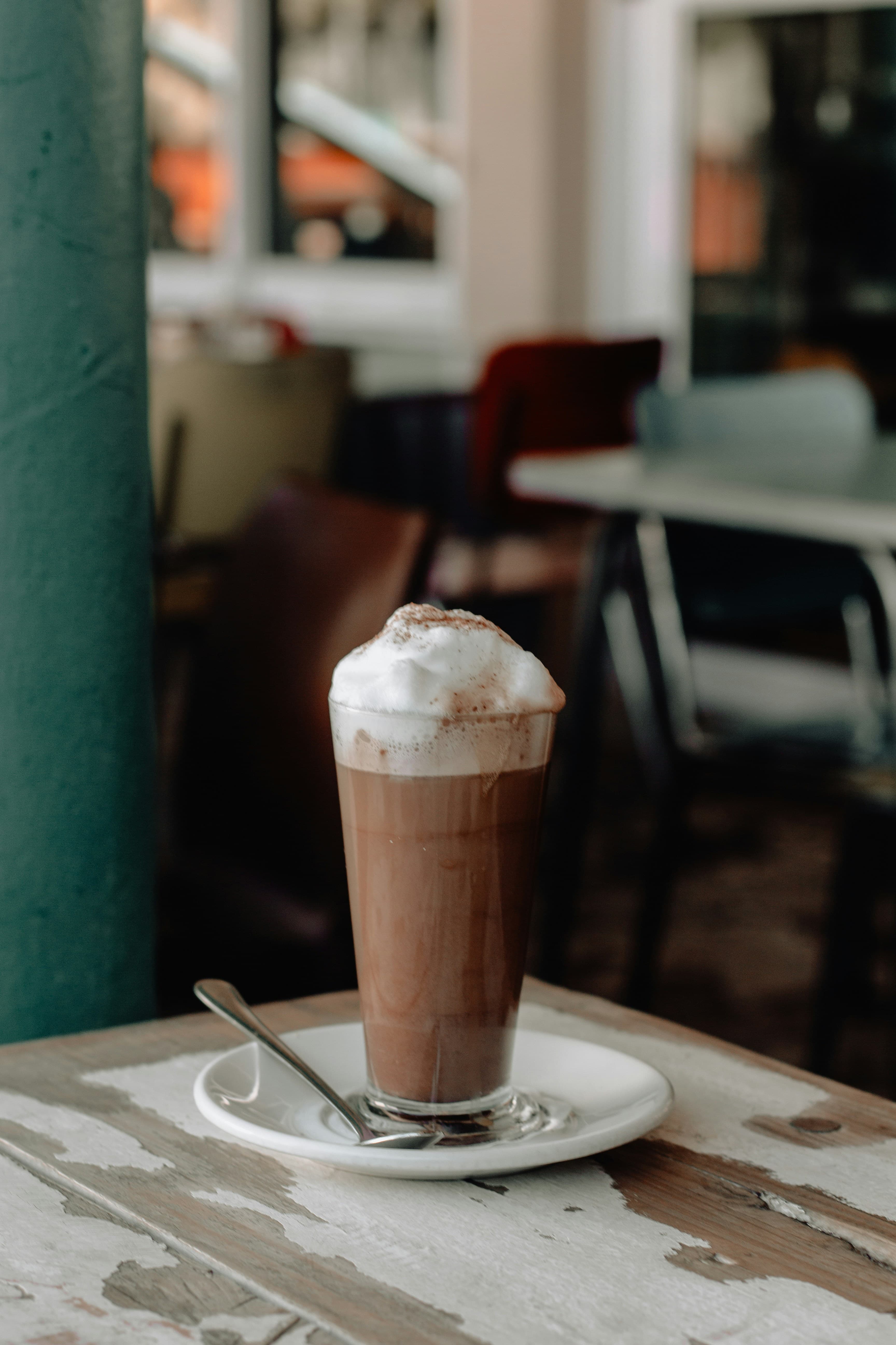 Mocha topped with milk foam
